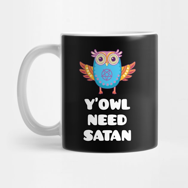 Funny Satanic Owl by sqwear